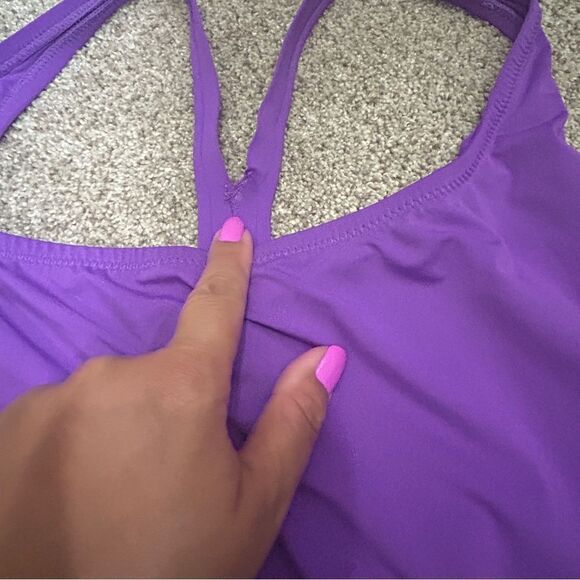 Andie Marina One Piece Swimsuit Violet Purple FLAWS - Picture 4 of 9